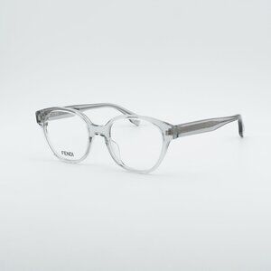 Fendi FE50029I 020 Eyeglasses Light Grey 51mm Round Frame